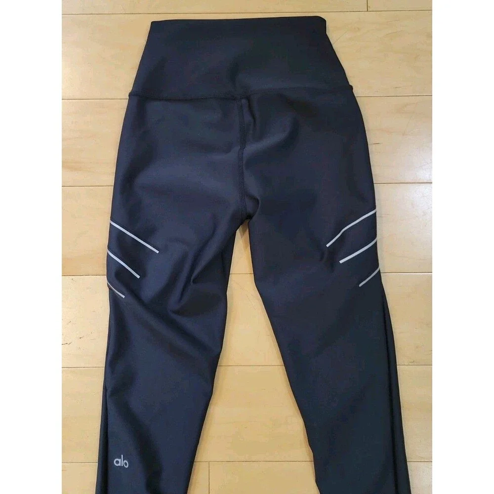 Alo Yoga Sequence Glow In The Dark High Waist Leggings Black Women’s XS Athletic